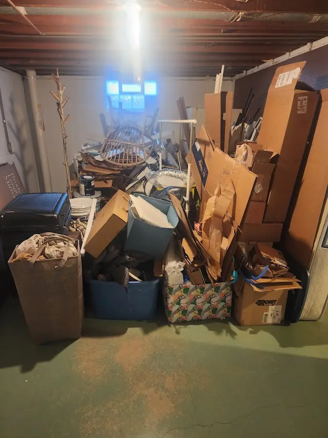 Roll-off dumpster container at job site for Roll Off Dumpster Rental in Englewood